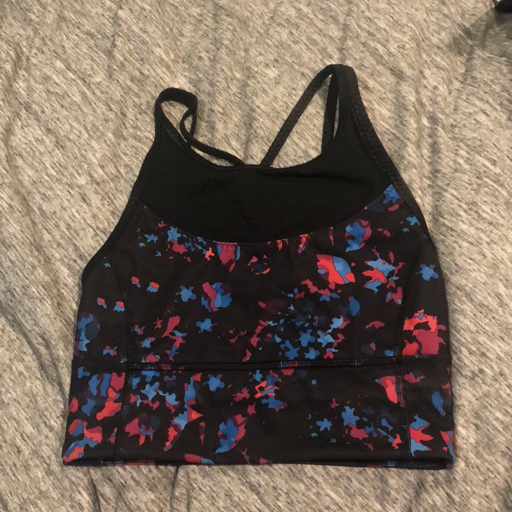High neck lululemon sports bra crop tank